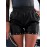 Beaded Faux Leather High Waist Shorts